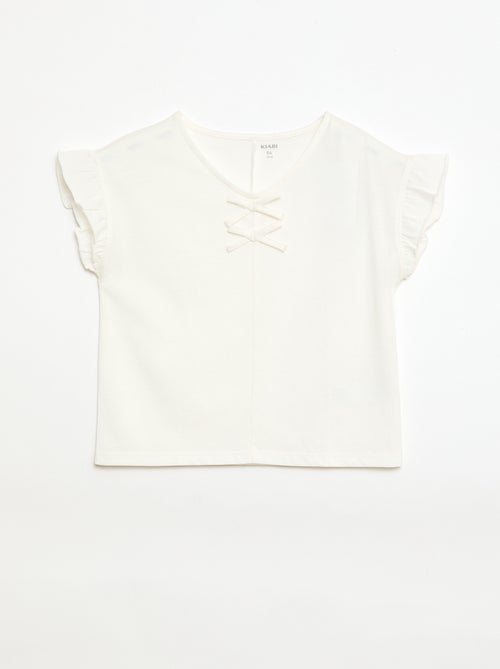 T-shirt con nodi decorativi - Kiabi