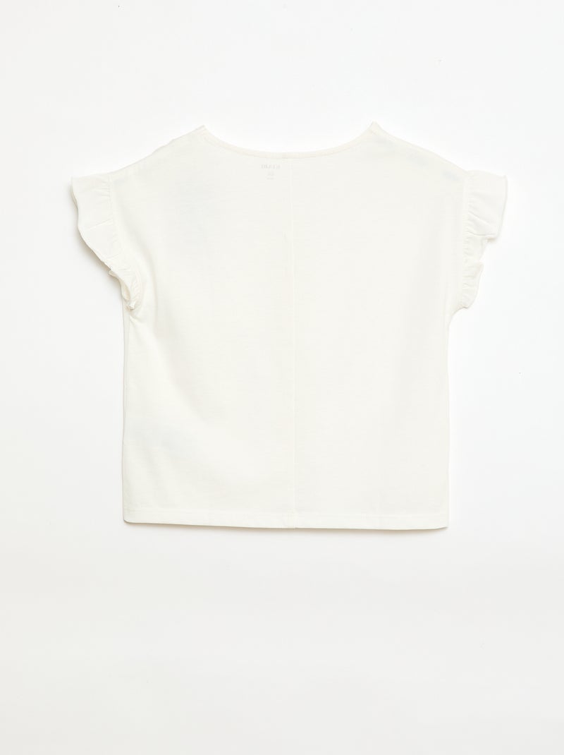 T-shirt con nodi decorativi Beige - Kiabi