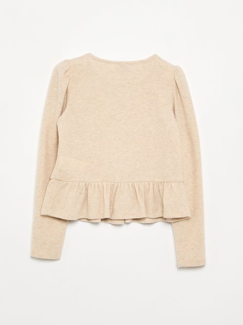 T-shirt con nodi e balza in vita - Kiabi T-shirt con nodi e balza in vita - Kiabi