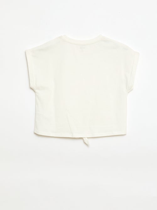 T-shirt con nodo in vita - Kiabi