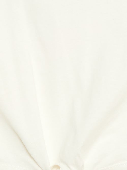 T-shirt con nodo in vita - Kiabi