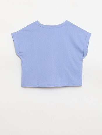 T-shirt con nodo in vita