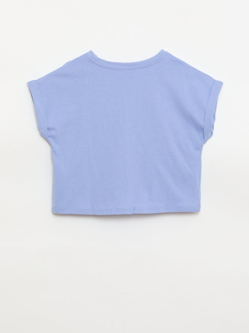 T-shirt con nodo in vita Blu - Kiabi