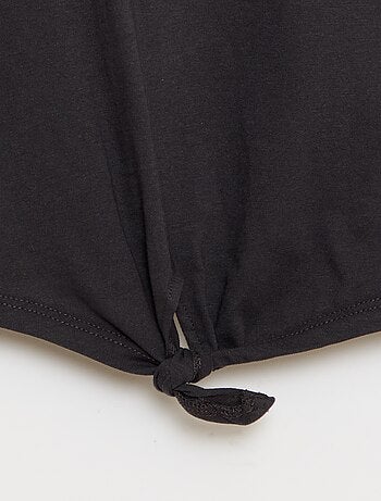T-shirt con nodo in vita