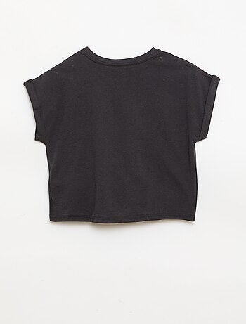 T-shirt con nodo in vita