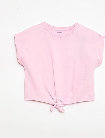 T-shirt con nodo in vita
