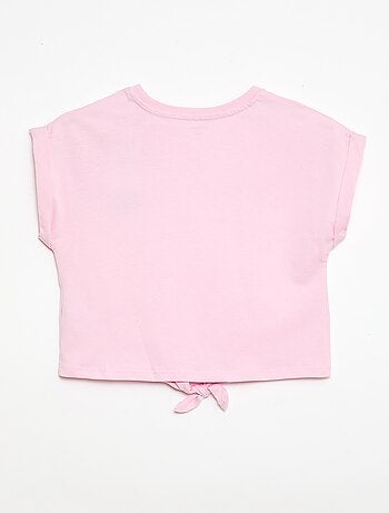T-shirt con nodo in vita