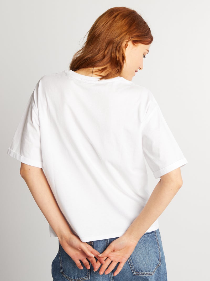 T-shirt con oversize 'Sonic' bianco - Kiabi