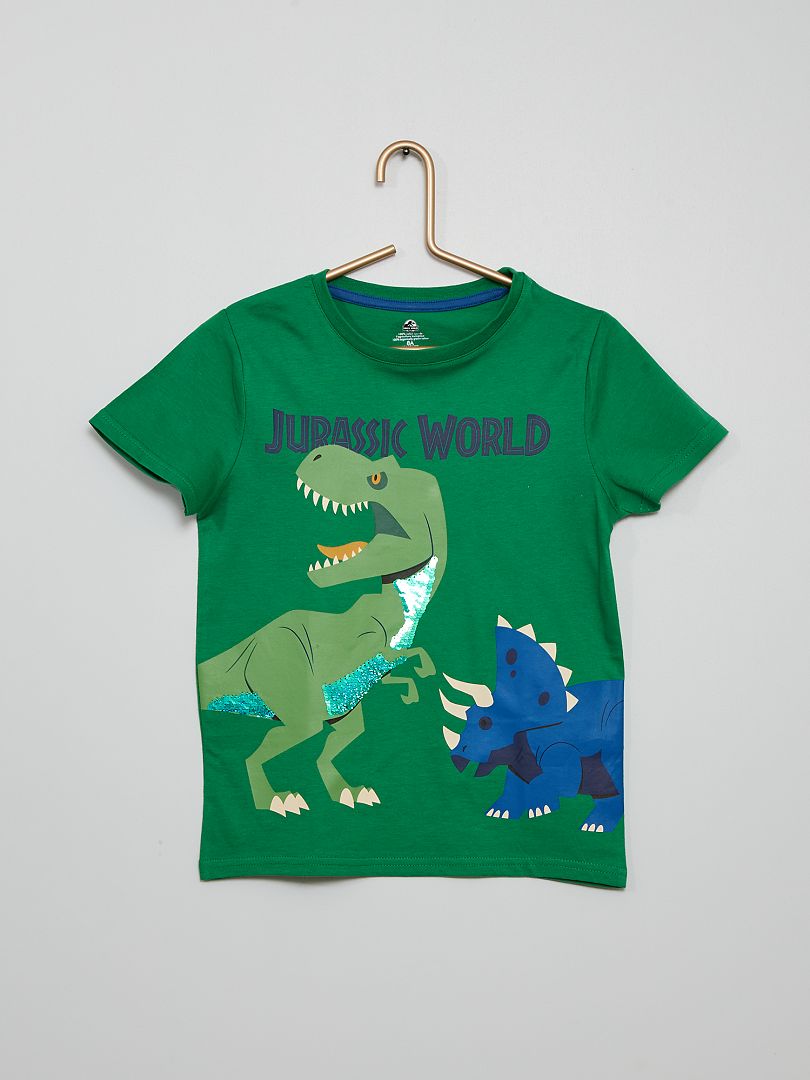T-shirt con paillettes 'Jurassic World' VERDE - Kiabi