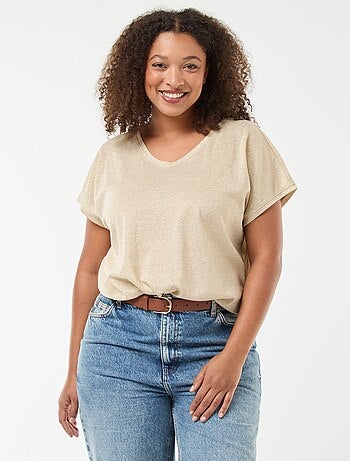 T-shirt con paillettes 'Only Carmakoma'