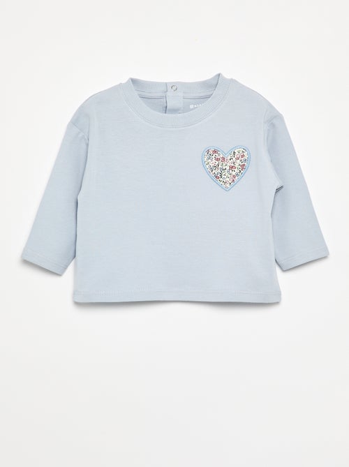 T-shirt con patch a 'cuore' sul petto - Kiabi