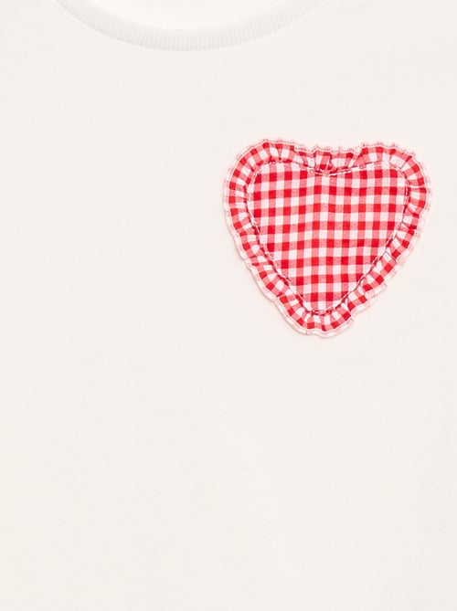 T-shirt con patch vichy - Kiabi