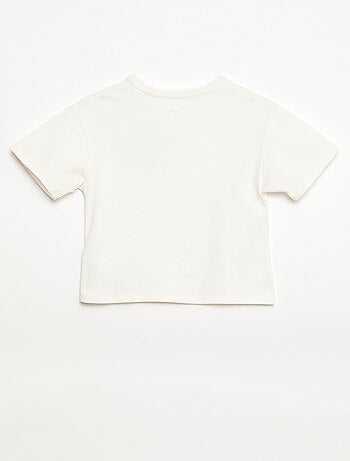 T-shirt con patch vichy