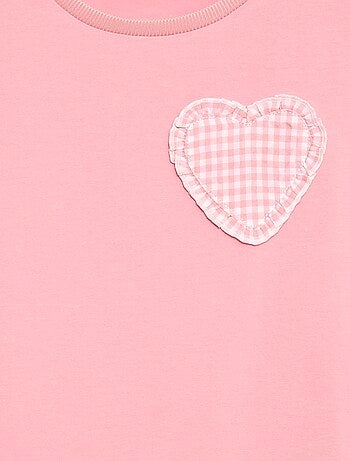 T-shirt con patch vichy