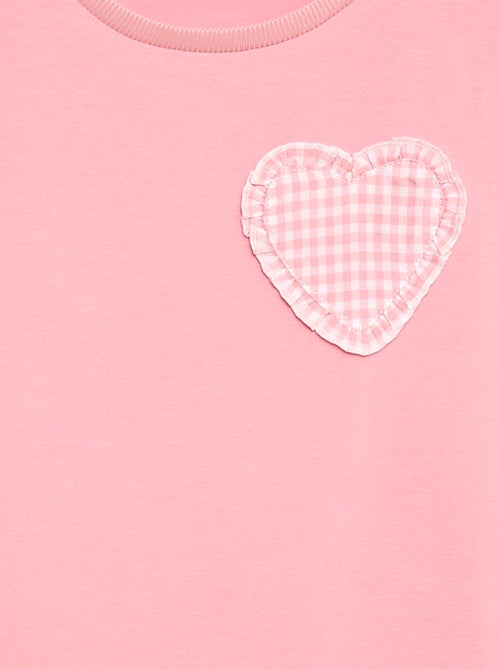 T-shirt con patch vichy - Kiabi