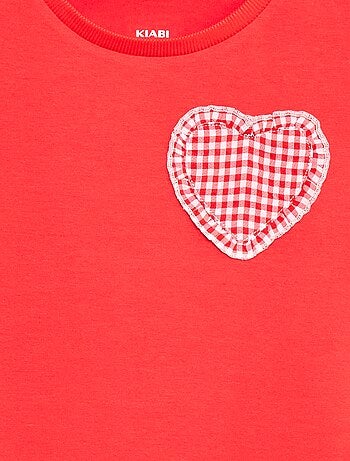 T-shirt con patch vichy