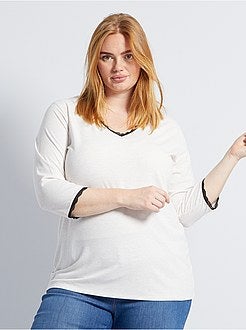 T-shirt con pizzo - Kiabi