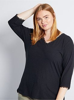 T-shirt con pizzo - Kiabi