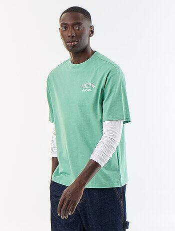 T-shirt con ricami a maniche corte