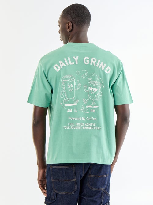 T-shirt con ricami a maniche corte - Kiabi