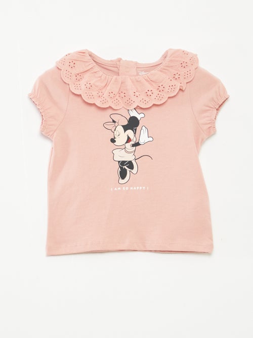T-shirt con ricamo a punto inglese 'Minnie' - Kiabi