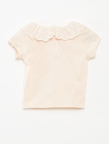T-shirt con ricamo a punto inglese 'Minou'