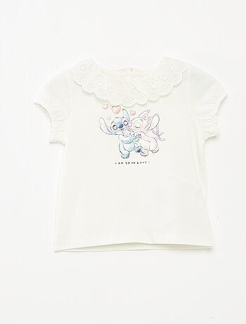 T-shirt con ricamo a punto inglese 'Minou'