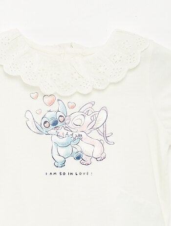 T-shirt con ricamo a punto inglese 'Minou'