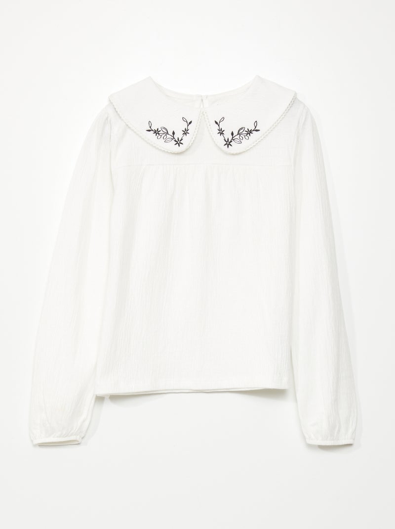 T-shirt con ricamo BEIGE - Kiabi