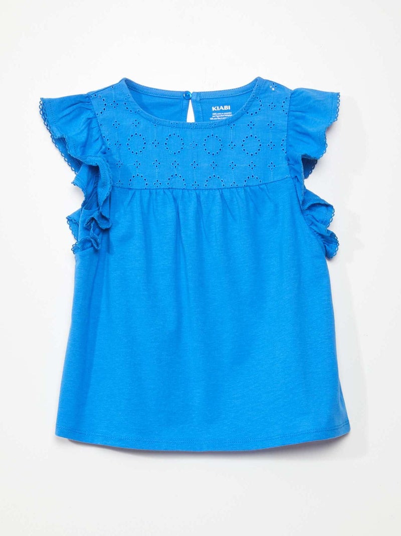 T-shirt con ricamo BLU - Kiabi