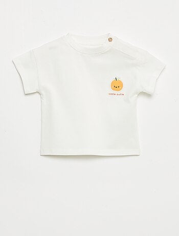 T-shirt con ricamo sul petto