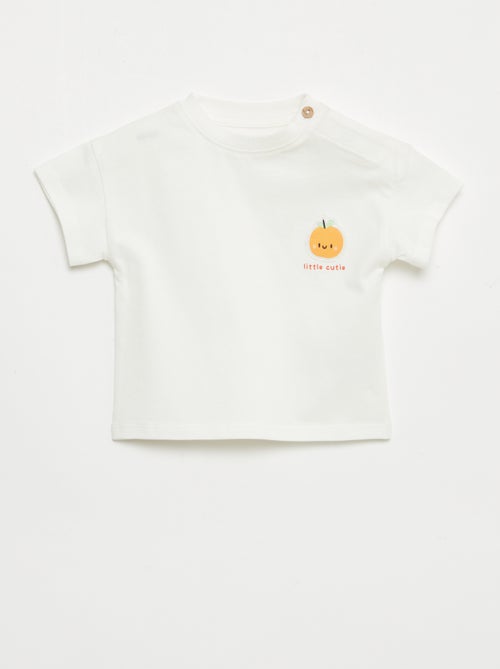 T-shirt con ricamo sul petto - Kiabi