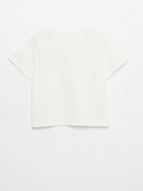 T-shirt con ricamo sul petto - Kiabi