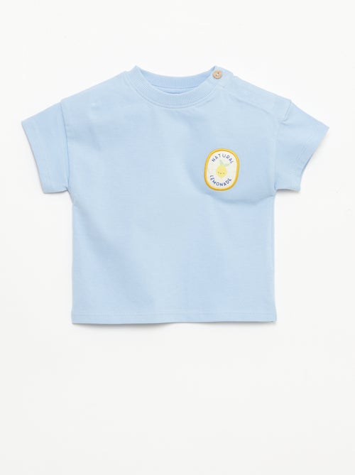 T-shirt con ricamo sul petto - Kiabi