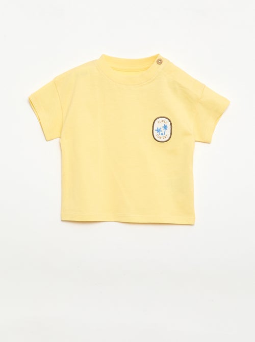 T-shirt con ricamo sul petto - Kiabi