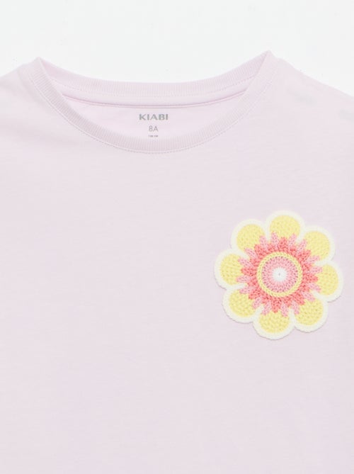 T-shirt con ricamo sul petto - Kiabi