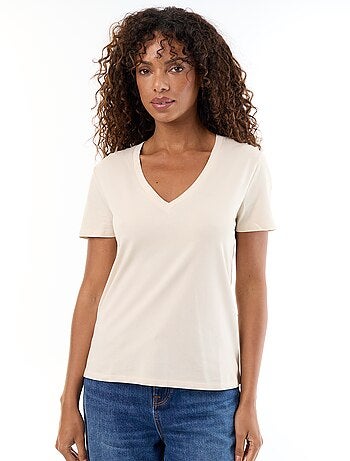 T-shirt con scollo a V
