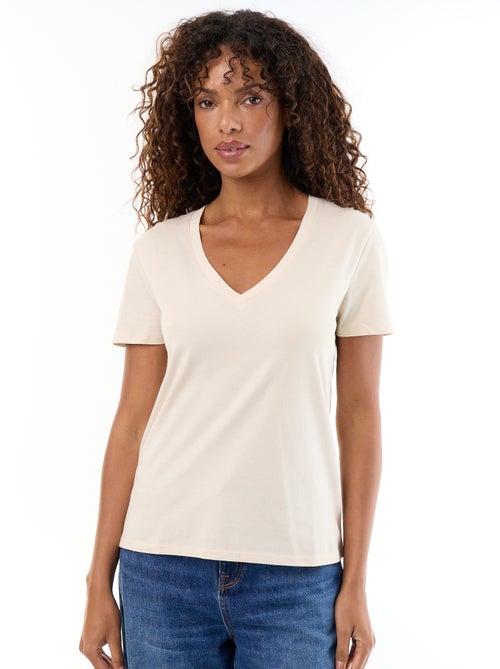 T-shirt con scollo a V - Kiabi T-shirt con scollo a V - Kiabi