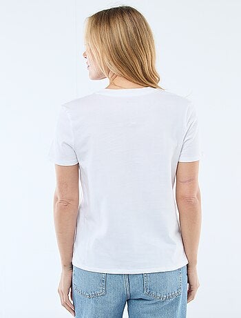 T-shirt con scollo a V