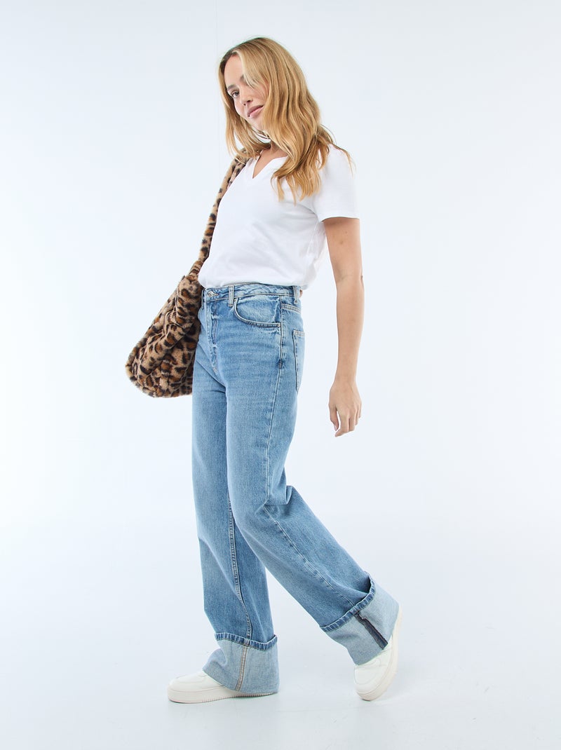 T-shirt con scollo a V Bianco - Kiabi