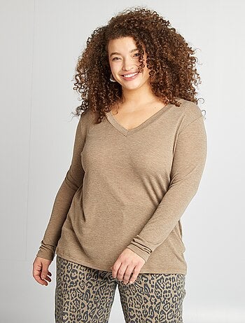 T-shirt con scollo a V