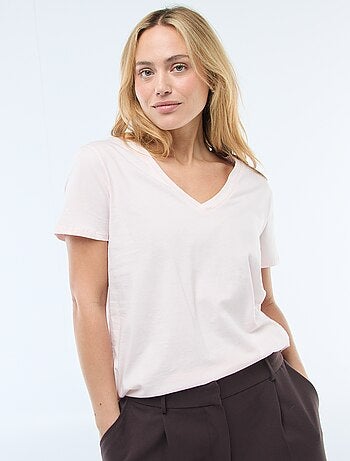 T-shirt con scollo a V