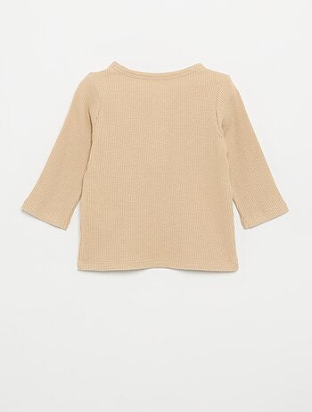 T-shirt con scollo alla tunisina