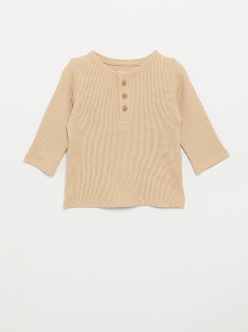 T-shirt con scollo alla tunisina - Kiabi