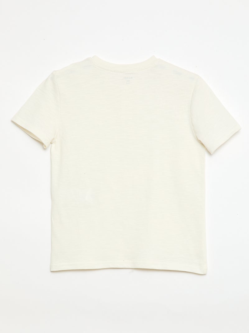 T-shirt con scollo alla tunisina Bianco - Kiabi
