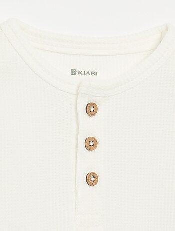 T-shirt con scollo alla tunisina