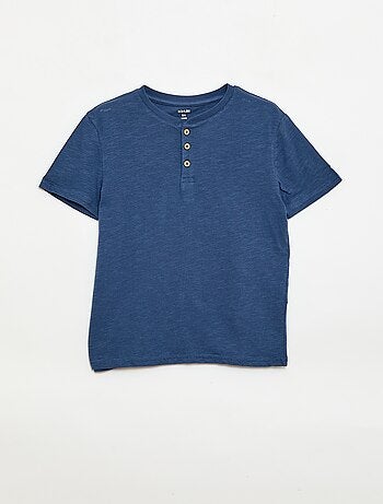 T-shirt con scollo alla tunisina