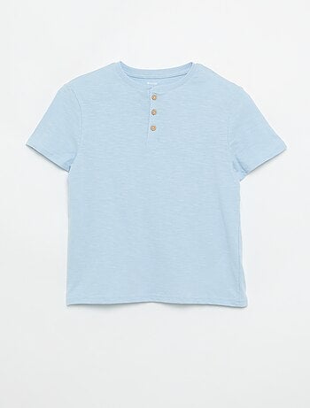 T-shirt con scollo alla tunisina
