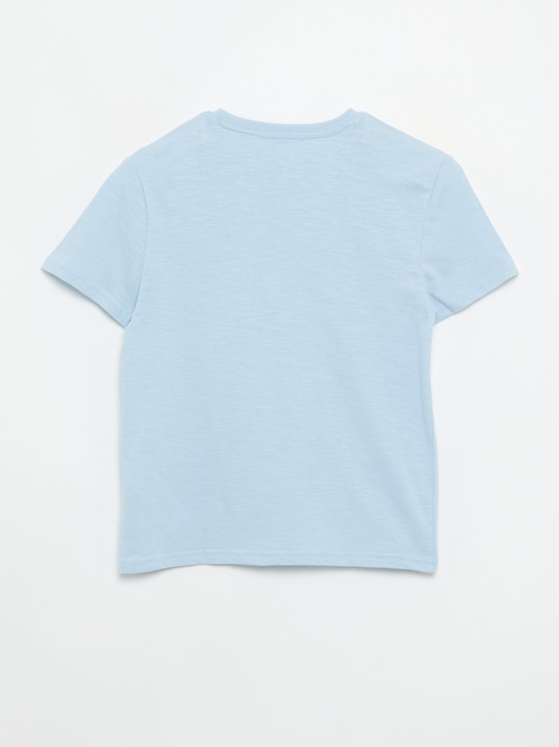 T-shirt con scollo alla tunisina Blu - Kiabi