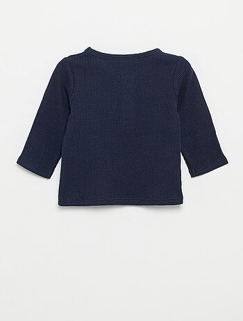 T-shirt con scollo alla tunisina